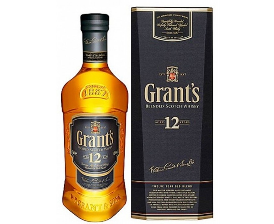 ウイスキー Grant's BELL's McGIBBON'S Купить Виски Grant's 12 лет выдержки 0.75 л 40% в коробке